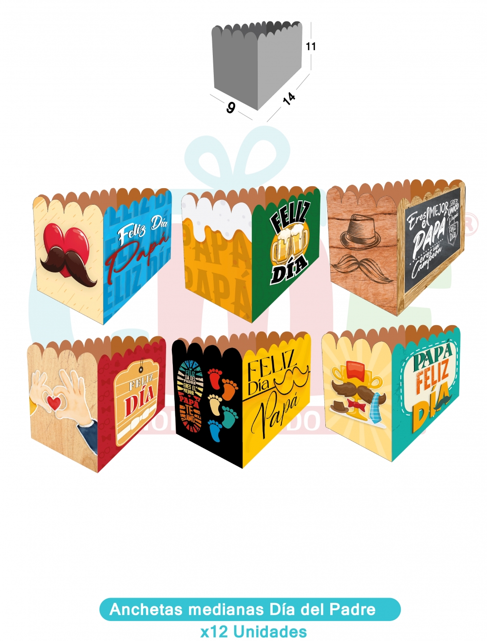 BASE ANCHETA MEDIANA X12 MEDIANA DIA DEL PADRE