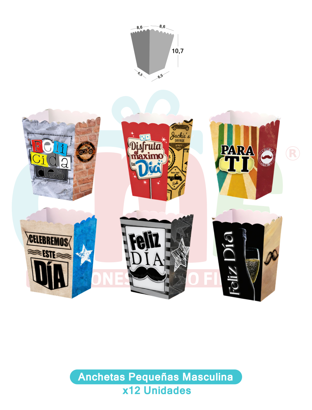 BASE ANCHETA PEQUEÑA X12 PEQUEÑA HOMBRE TODA OCASIÓN