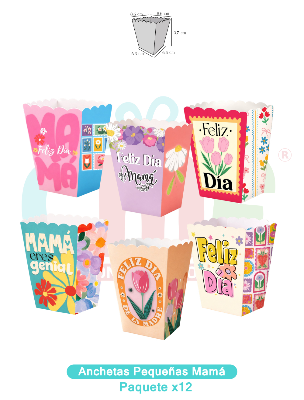 BASE ANCHETA PEQUEÑA X12 PEQUEÑA DIA DE LA MADRE