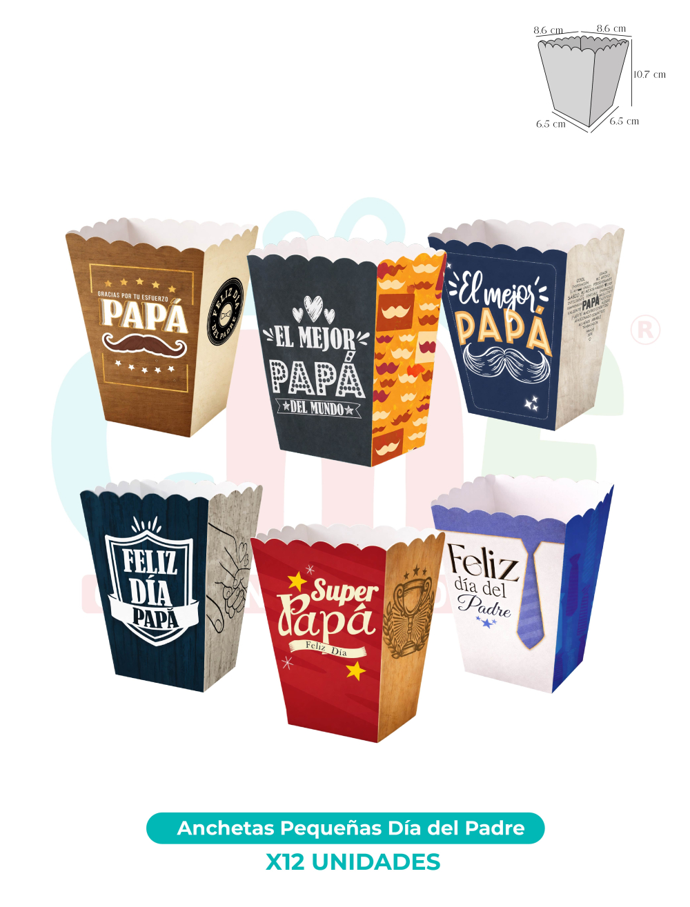 BASE ANCHETA PEQUEÑA X12 PEQUEÑA DIA DEL PADRE