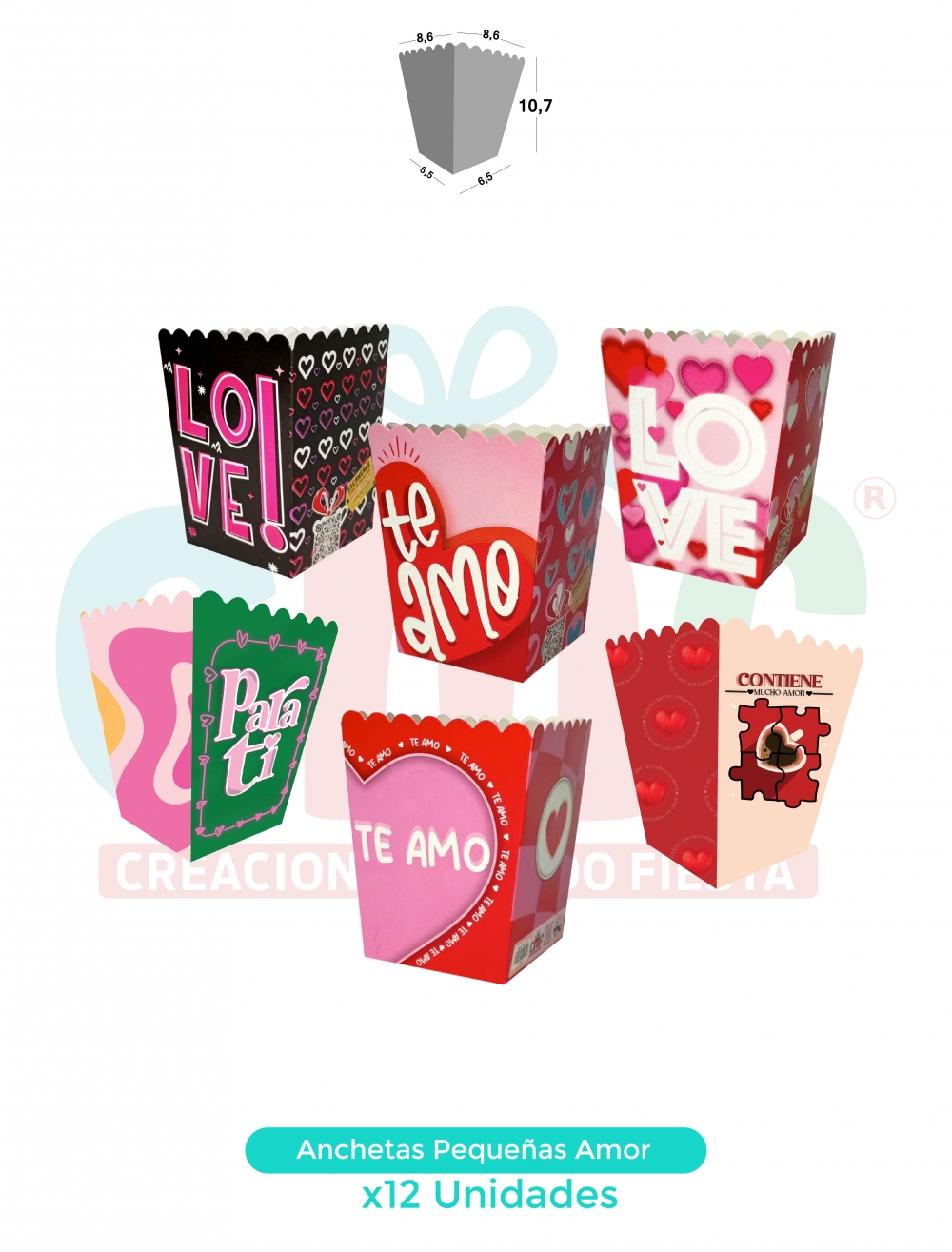 BASE ANCHETA PEQUEÑA X12 PEQUEÑA AMOR 