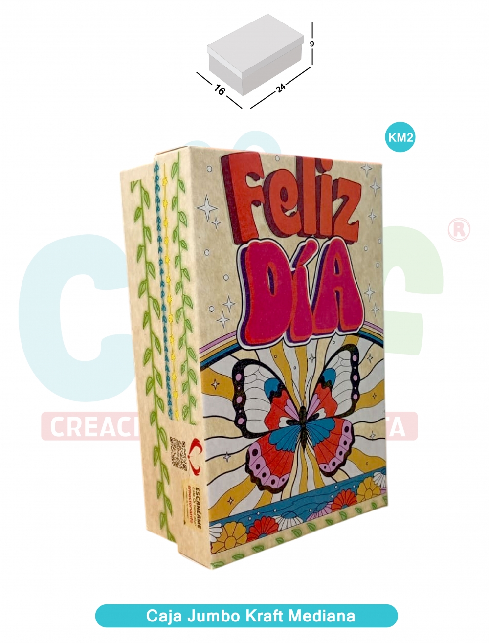 CAJA JUMBO KRAFT  COLOR MEDIANA   KM2
