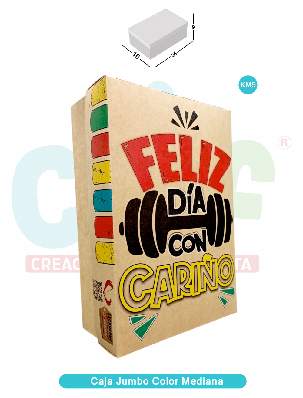 CAJA JUMBO KRAFT  COLOR MEDIANA   KM5
