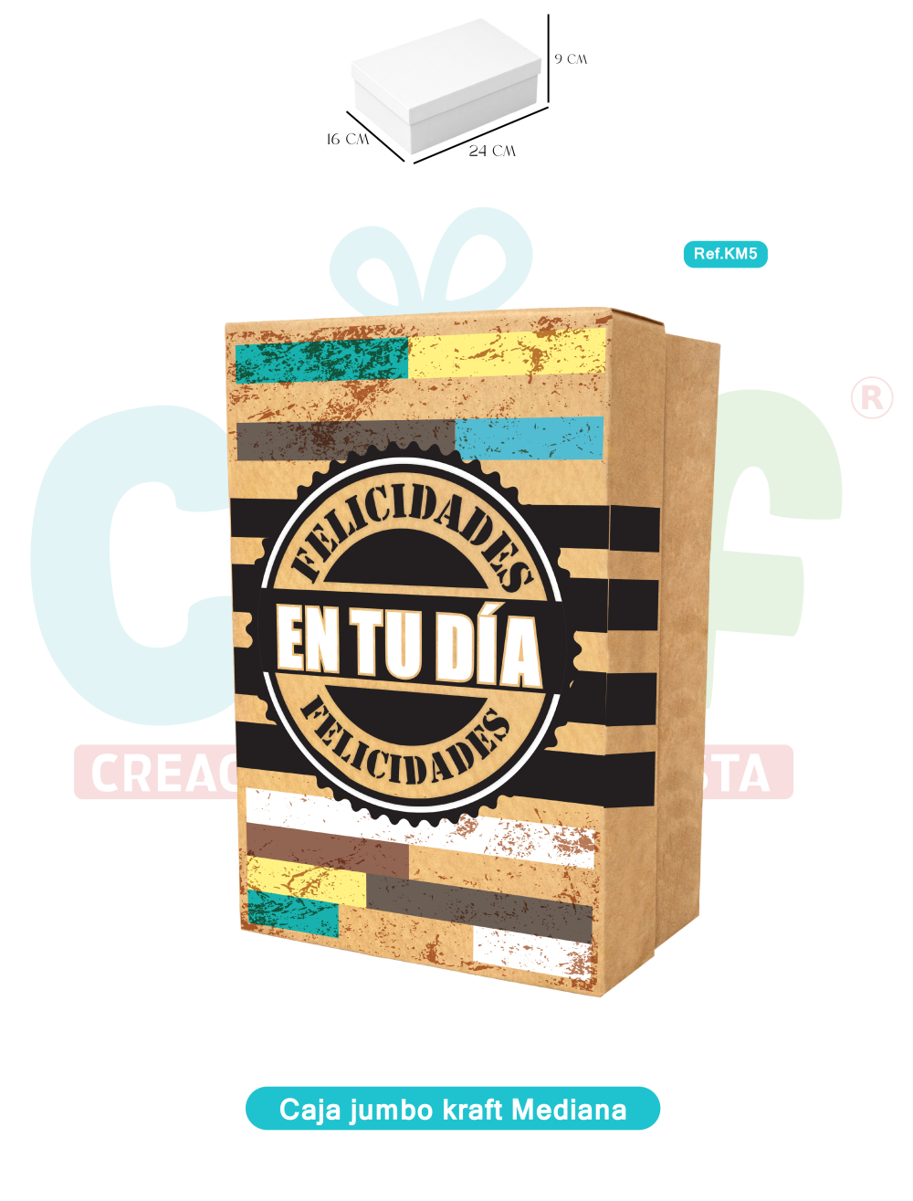 CAJA JUMBO KRAFT  COLOR MEDIANA   KM5